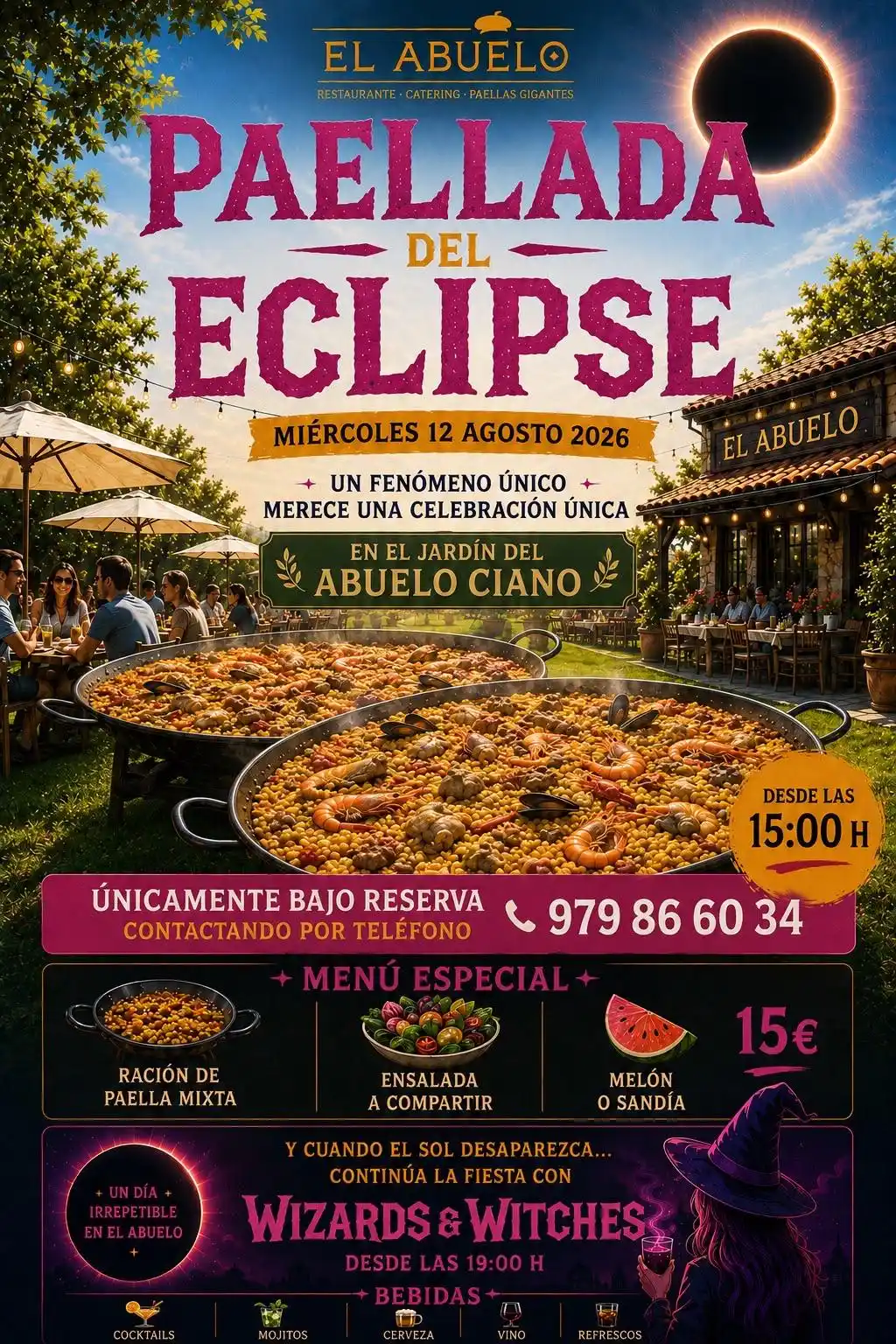 Cartel Paellada del Eclipse